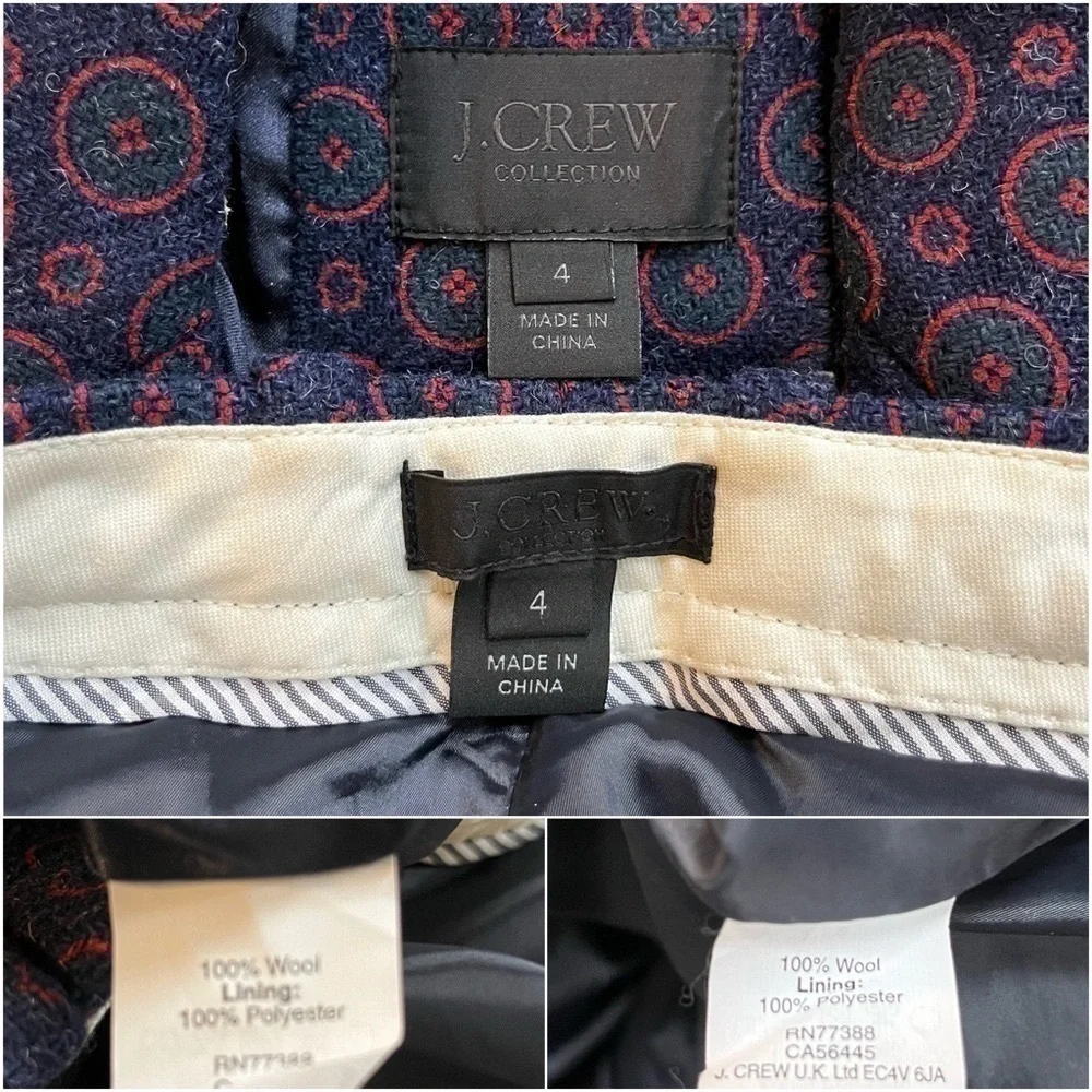 J.Crew Collection Schoolboy Blazer + Café Capri in Italian Wool Medallion Tweed